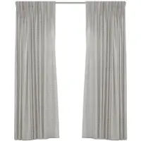 Larson - Luxe Geweven Blackout Gordijn - Ringen - Lichtgrijs - 300 x 250 cm - Verduisterend & kant en klaar