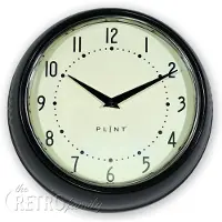 The Retro Family Plint Retro Wandklok Zwart