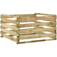 vidaXL Tuincompostbak gelat 120x120x70 cm geïmpregneerd grenenhout