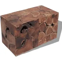 vidaXL Krukken 2 st. 40x40x45 cm massief teakhout bruin