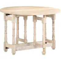 vidaXL Eettafel rond 110x76 cm massief mangohout