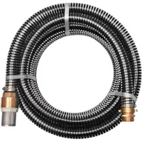 vidaXL Zuigslang met messing koppelingen 7 m 25 mm zwart
