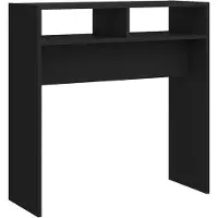 vidaXL Wandtafel 78x30x80 cm bewerkt hout zwart