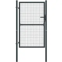 vidaXL Tuinhek van gaas gegalvaniseerd staal 100x150 cm grijs
