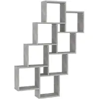 vidaXL Wandschap kubus 90x15x119 cm bewerkt hout betongrijs