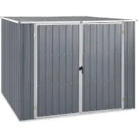 vidaXL Tuinhuis, grijs, 195x198x159 cm, verzinkt staal