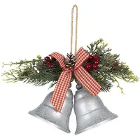 Clayre & Eef Decoratie Hanger 17*9*12 Cm Grijs Ijzer Kersthanger