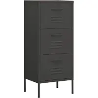 vidaXL Opbergkast 42,5x35x101,5 cm staal antracietkleurig