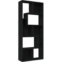 vidaXL Boekenkast 67x24x161 cm bewerkt hout zwart