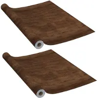 vidaXL Deurfolies zelfklevend 2 st 210x90 cm PVC donkereikenkleurig