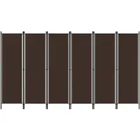 vidaXL Kamerscherm met 6 panelen 300x180 cm bruin