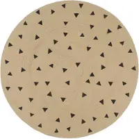 vidaXL Vloerkleed handgemaakt met driehoek print 120 cm jute