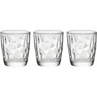 Bormioli Rocco 3x Drinkglazen voor water/sap/limonade Diamond 305 ml - Drinkglazen