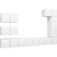 vidaXL 8-delige Tv-meubelset bewerkt hout wit
