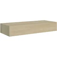 vidaXL viaXL Wandschap met lade 60x23,5x10 cm MDF eikenkleurig