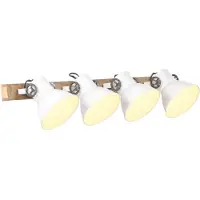 vidaXL Wandlamp industrieel E27 90x25 cm wit
