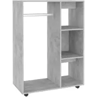 vidaXL Kledingkast 80x40x110 cm bewerkt hout betongrijs