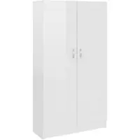 vidaXL Boekenkast 82,5x30,5x150 cm bewerkt hout hoogglans wit