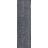 vidaXL Droogloopmat 100x400 cm grijs