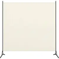 vidaXL Kamerscherm met 1 paneel 175x180 cm stof wit