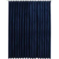 vidaXL Gordijn verduisterend met haken 290x245 cm fluweel blauw