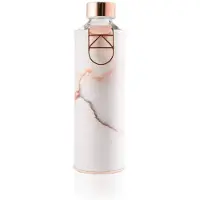 EQUA - Glazen Waterfles - 750 Ml - Mismatch Met Hoes - Lava