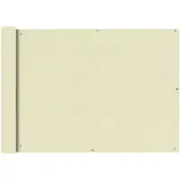 vidaXL Balkonscherm Oxford textiel 75x600 cm crème
