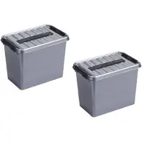 Sunware 3x stuks kunststof stapelbare opbergbakken 9 liter 30,7 x 20 x 22 cm - Opbergbox