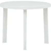 vidaXL Tuintafel 89 cm kunststof wit