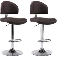 vidaXL Barstoelen 2 st kunstleer bruin
