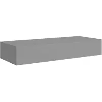 vidaXL Wandschap met lade 60x23,5x10 cm MDF grijs