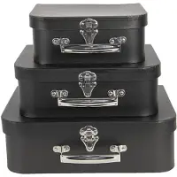 Clayre & Eef Decoratie koffer (set van 3) 30*21*9/25*18*9/20*16*8 cm