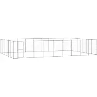 vidaXL Hondenkennel 65,34 m² gegalvaniseerd staal