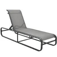 vidaXL Ligbed aluminium en textileen