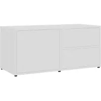 vidaXL Tv-meubel 80x34x36 cm bewerkt hout wit
