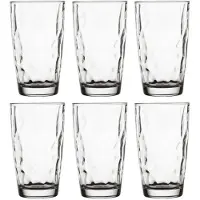 Bormioli Rocco 12x Drinkglazen voor water/sap/limonade Diamond Dof 470 ml - Drinkglazen