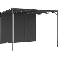 vidaXL Tuinprieel met zijgordijn 3x3x2,25 m antraciet