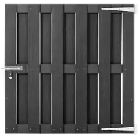 vidaXL Poort 100x100 cm HKC grijs