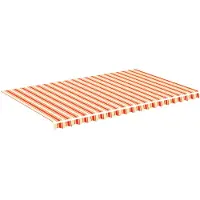 vidaXL Vervangingsdoek voor zonnescherm, geel en oranje, 500x300 cm, polyester