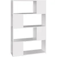vidaXL Boekenkast/kamerscherm 80x24x124,5 cm bewerkt hout wit