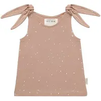 Blokker Little Indians Tanktop Dots Meisjes Katoen Bruin Maat 134