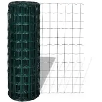 vidaXL Euro hek 25x1,2 m staal groen