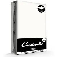 Cinderella single-split topper jersey 160 x 200 / 210cm (04) ivory (tot 15cm)