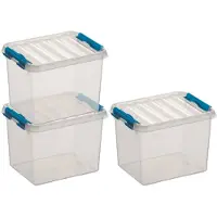 Sunware 3x Kunststof Stapelbare Opbergbak 3 Liter 20 X 15 X 14 Cm - Opbergbox