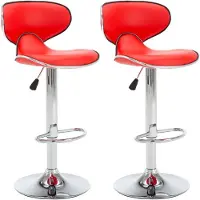 vidaXL Barstoelen 2 st kunstleer rood
