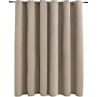vidaXL Gordijn verduisterend met metalen ringen 290x245 cm beige