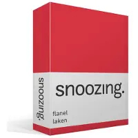 Moment by Moment Snoozing flanel laken Rood Lits-jumeaux (280x300 cm) (90 rood)