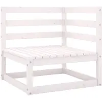 vidaXL Tuinhoekbank massief grenenhout wit