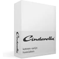 Cinderella Sundays Hoeslaken - 100% Katoen-Satijn - 90x210 cm - tot 25 cm - Wit