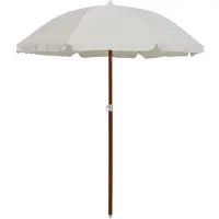 vidaXL Parasol met stalen paal 180 cm zandkleurig
